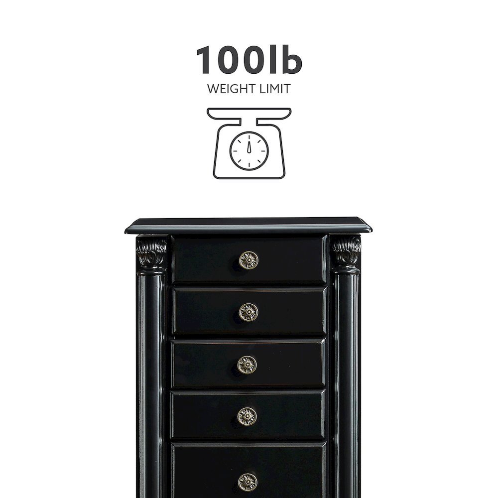 Ebony Jewelry Armoire. Picture 17