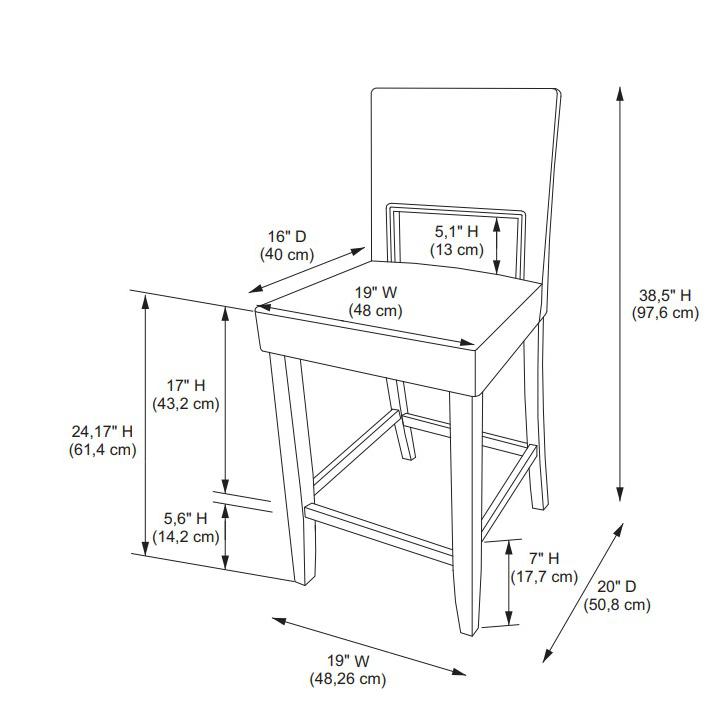 Vega Counter Stool Brown 24. Picture 7