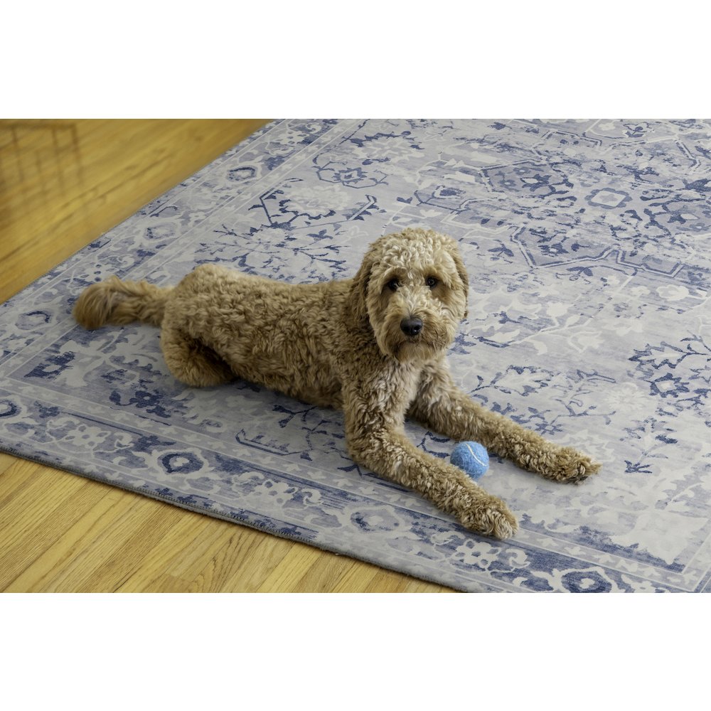 Washable Harris Grey/Ivory 5x7, Rug. Picture 2