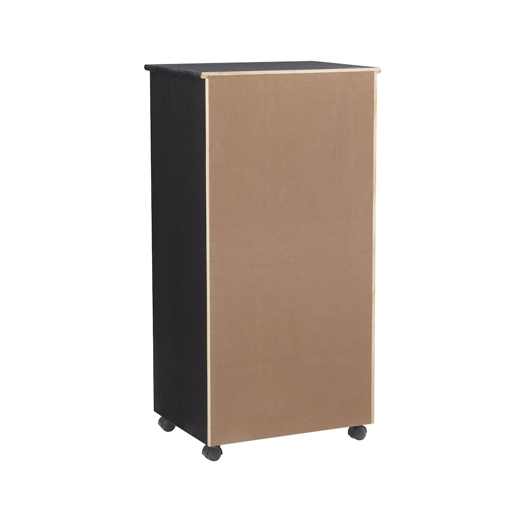 Cary Eight Drawer Rolling Storage Cart, Black. Picture 12