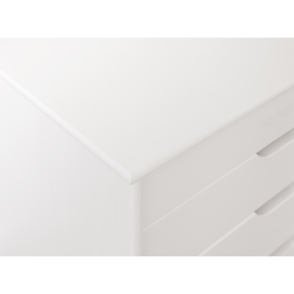 Cary Eight Drawer Rolling Storage Cart, White Wash. Picture 13