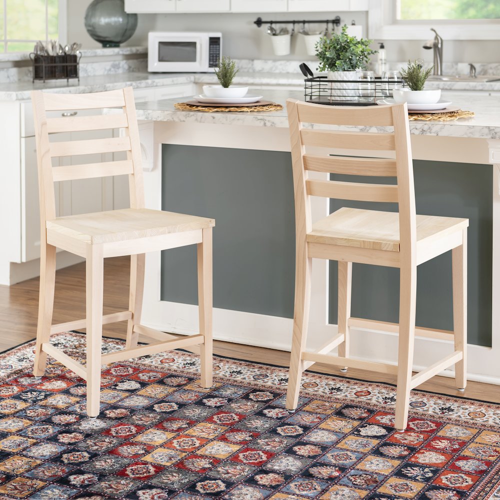 Flynn Counter Stool Unfinished Set Of 2. Picture 3