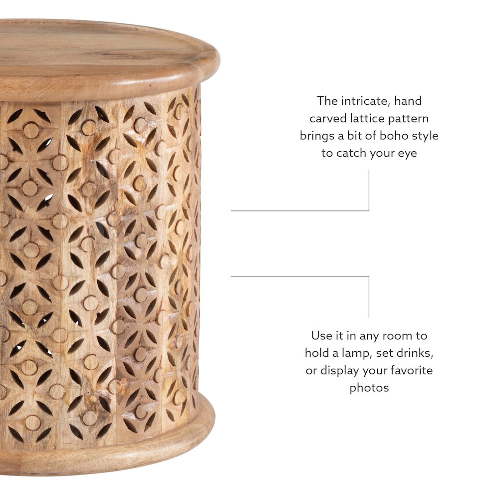Inora Side Table Natural. Picture 5
