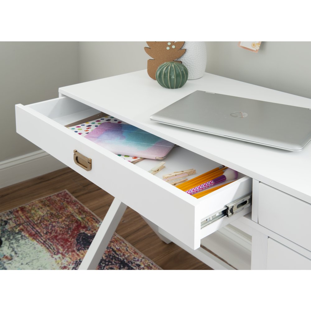 Peggy Side Storage Desk White. Picture 5
