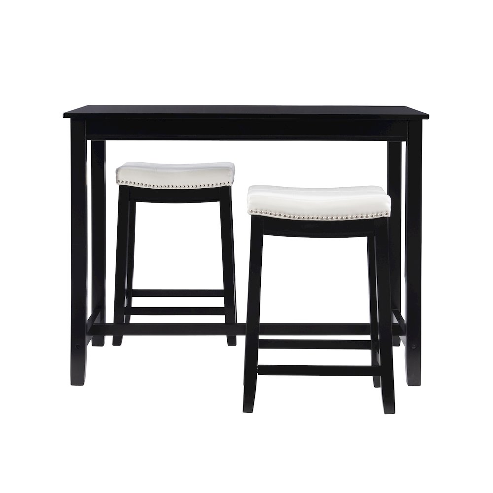 Claridge 3Pc Counter Set Black White. Picture 2