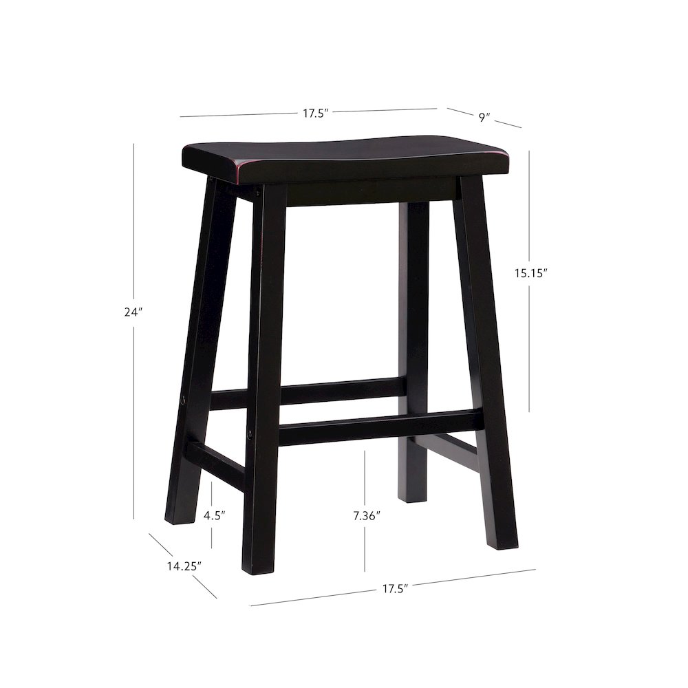Antique Black with Sand Through Terra Cotta Counter Stool. Picture 13