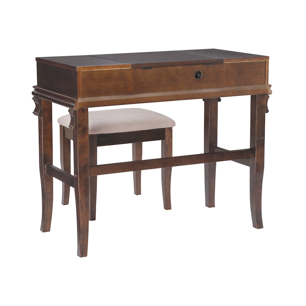 Angela Walnut Vanity Set. Picture 12