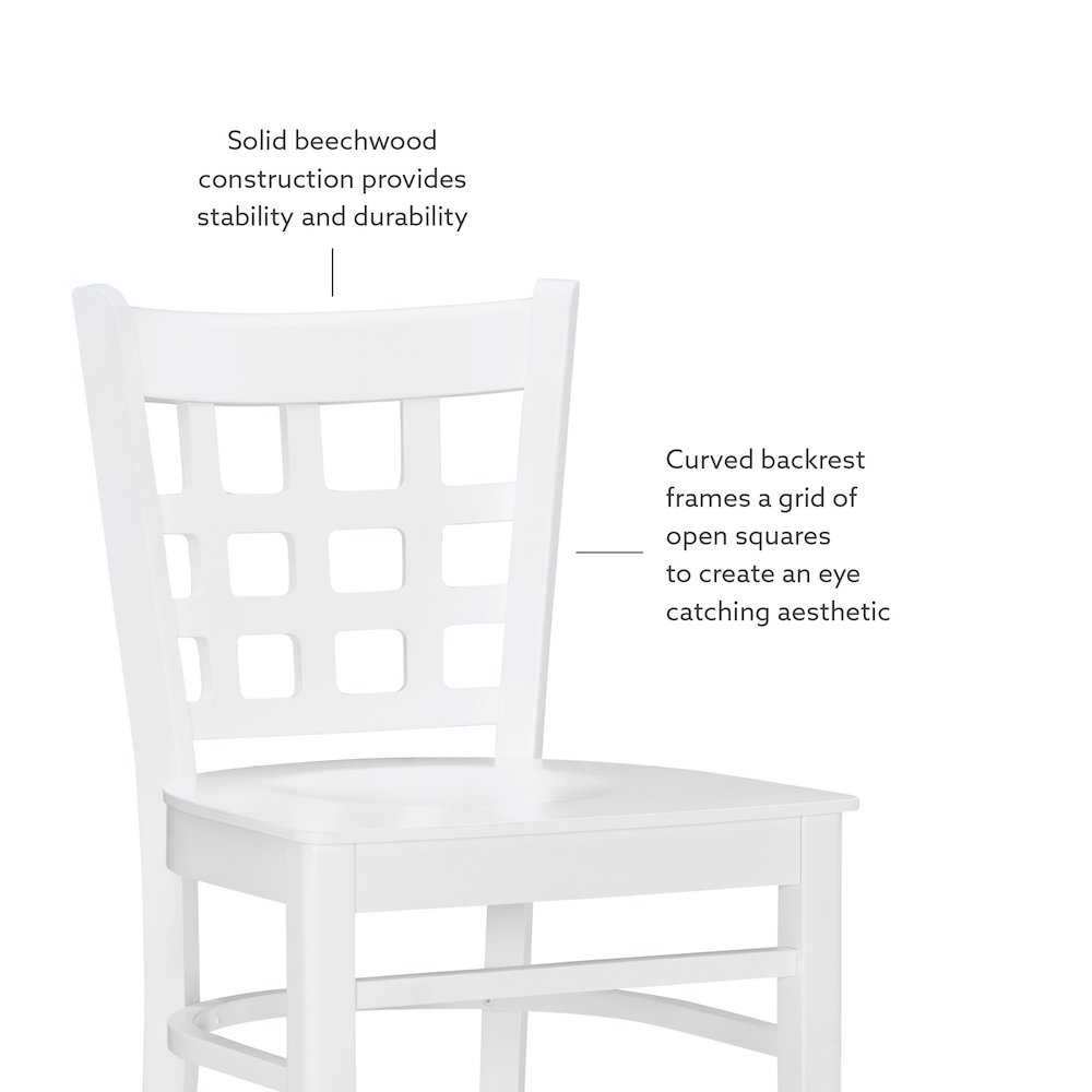 Lola Counter Stool White Set Of 2. Picture 10