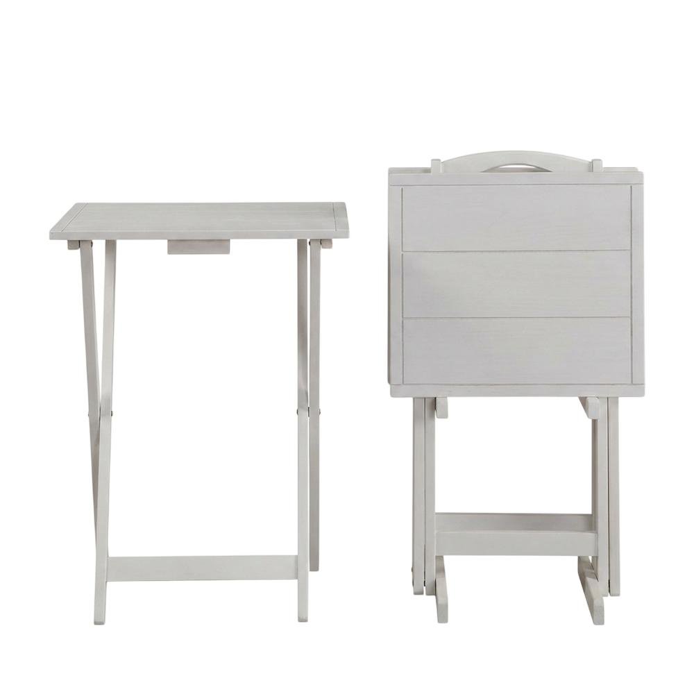 Modern Tray Tables with Wooden Finish for Versatile Throw Surface. Picture 4