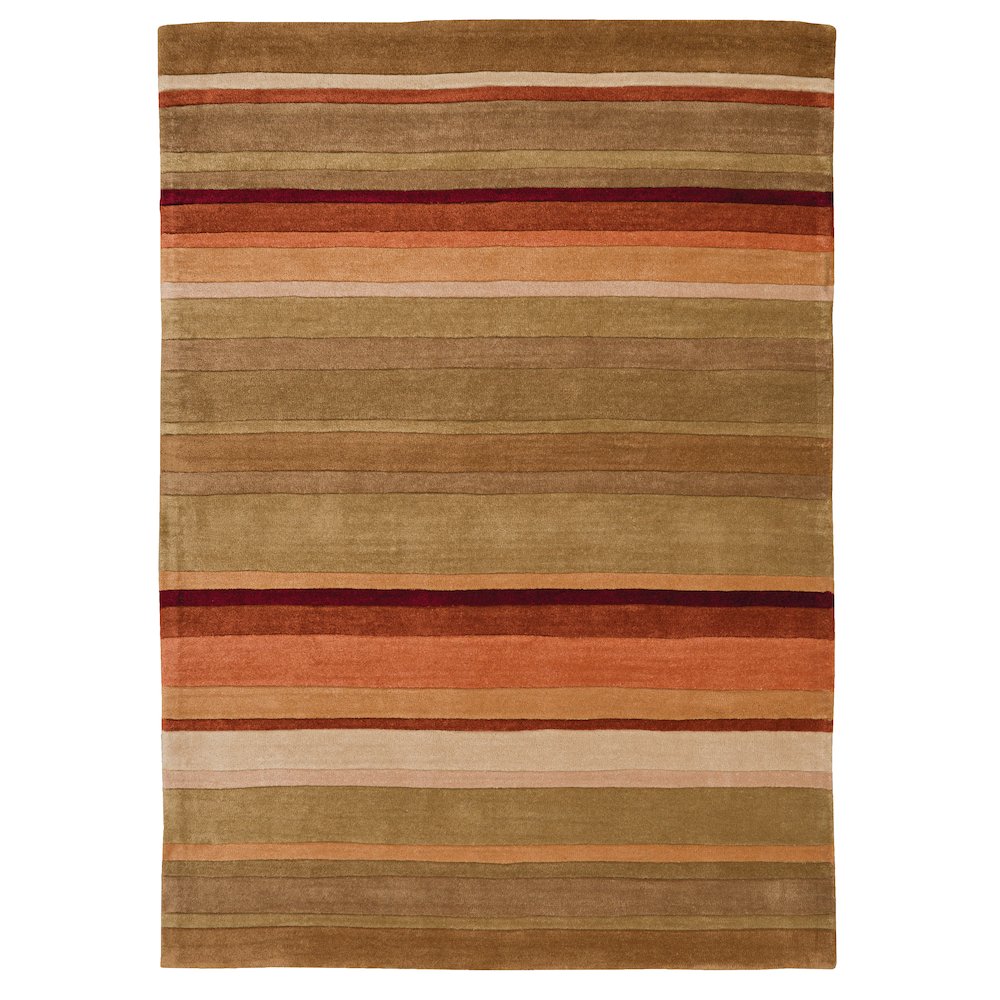Trio Linear Green & Rust 5x7, Rug. Picture 1