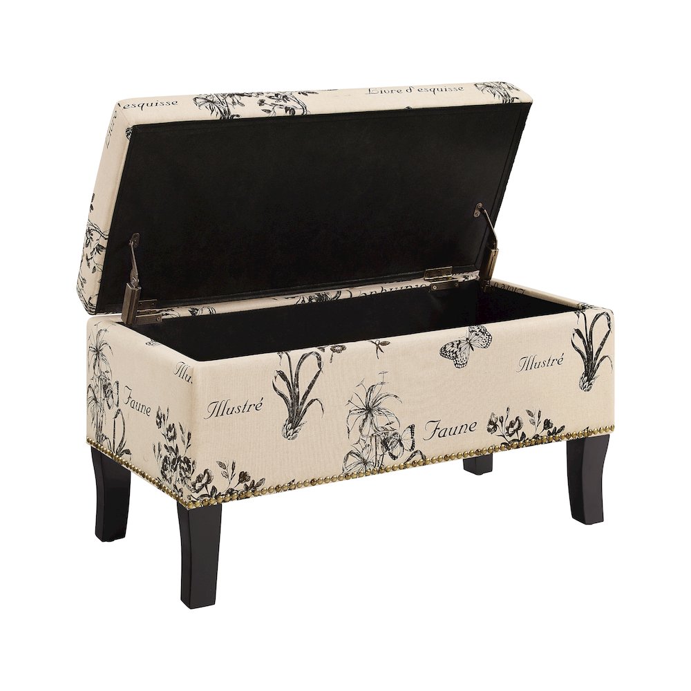 Stephanie Ottoman Botanical Linen. Picture 1