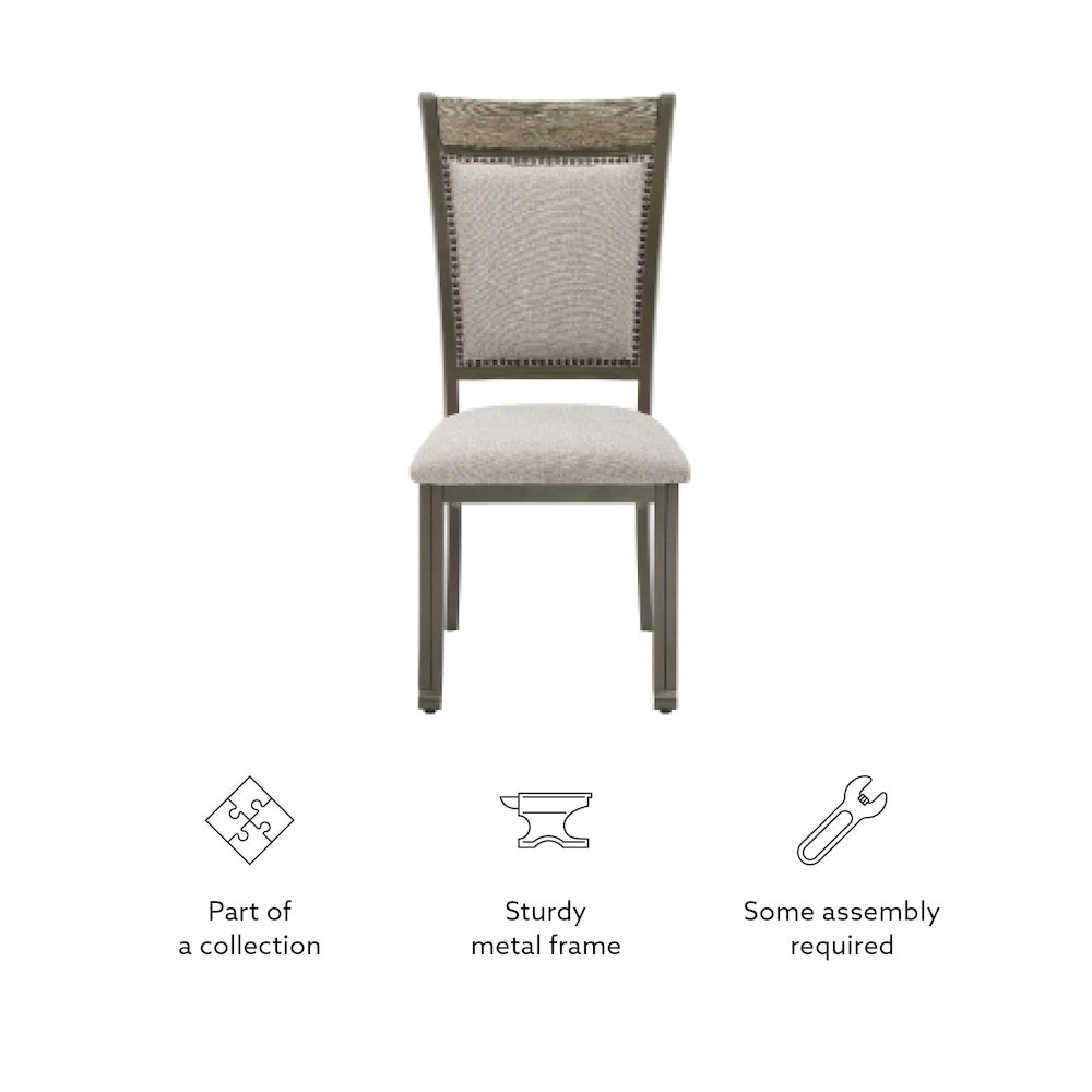 Franklin Dining Side Chair Pewter 2 Pack. Picture 13