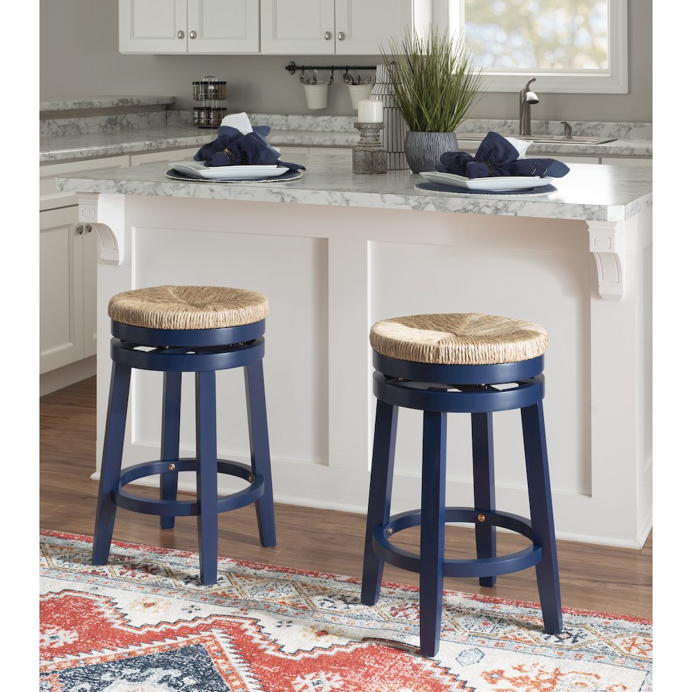 Morgan Counter Stool Navy Blue. Picture 2