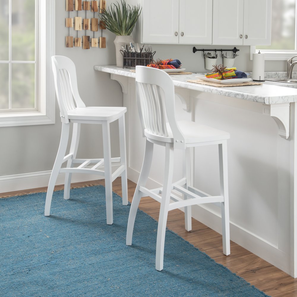 Maylen Barstool White Set Of 2. Picture 3