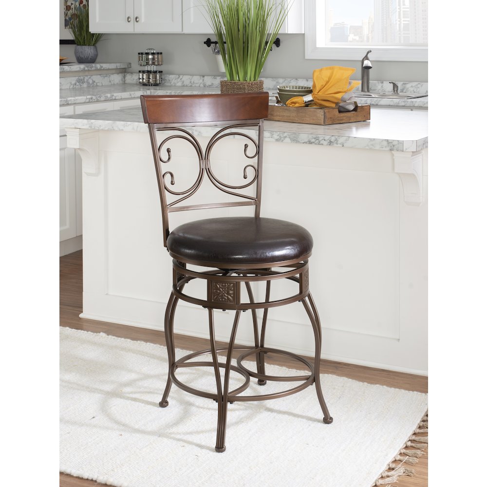 Big and Tall Back to Back Scroll Counter Stool. Picture 4