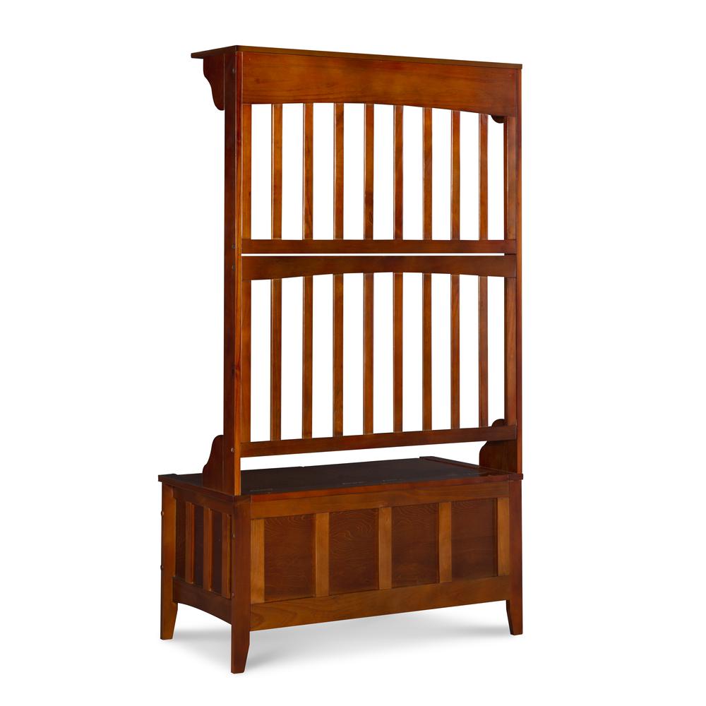 Hall Tree With Storage Bench. Picture 23