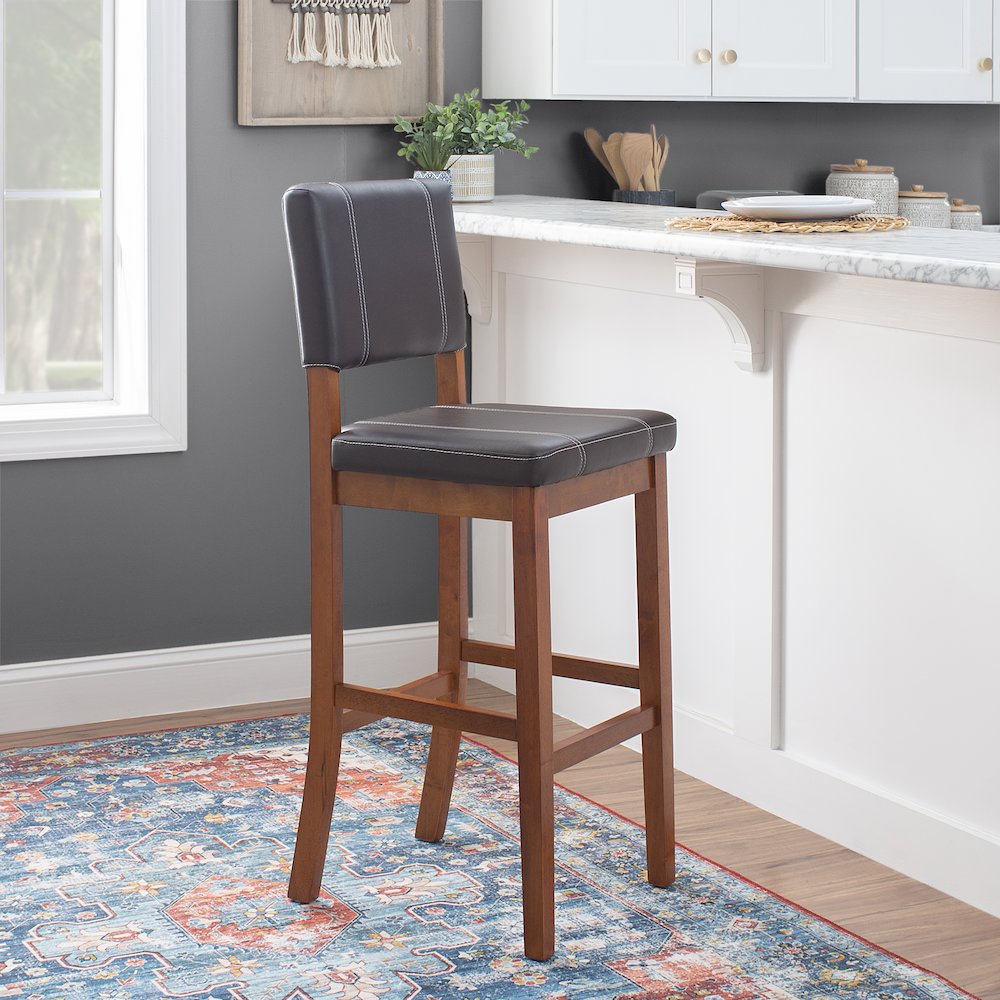 Milano Bar Stool Brown 30. Picture 3