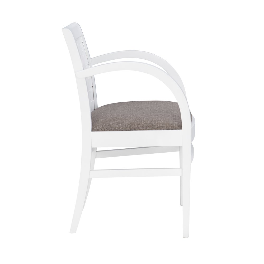Samantha Woven Arm Chair White. Picture 5