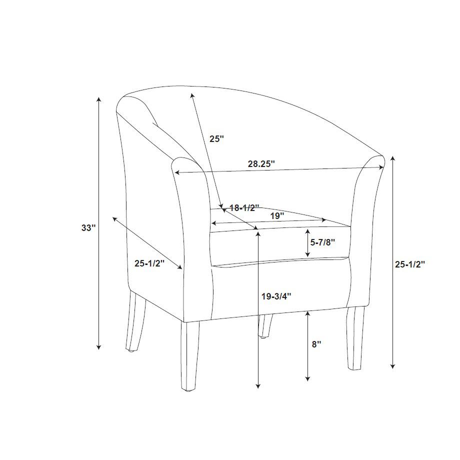 Simon Black Club Chair. Picture 9