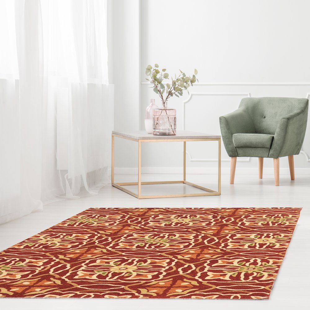 Trio Ikat Ivory & Grey 5x7, Rug. Picture 1