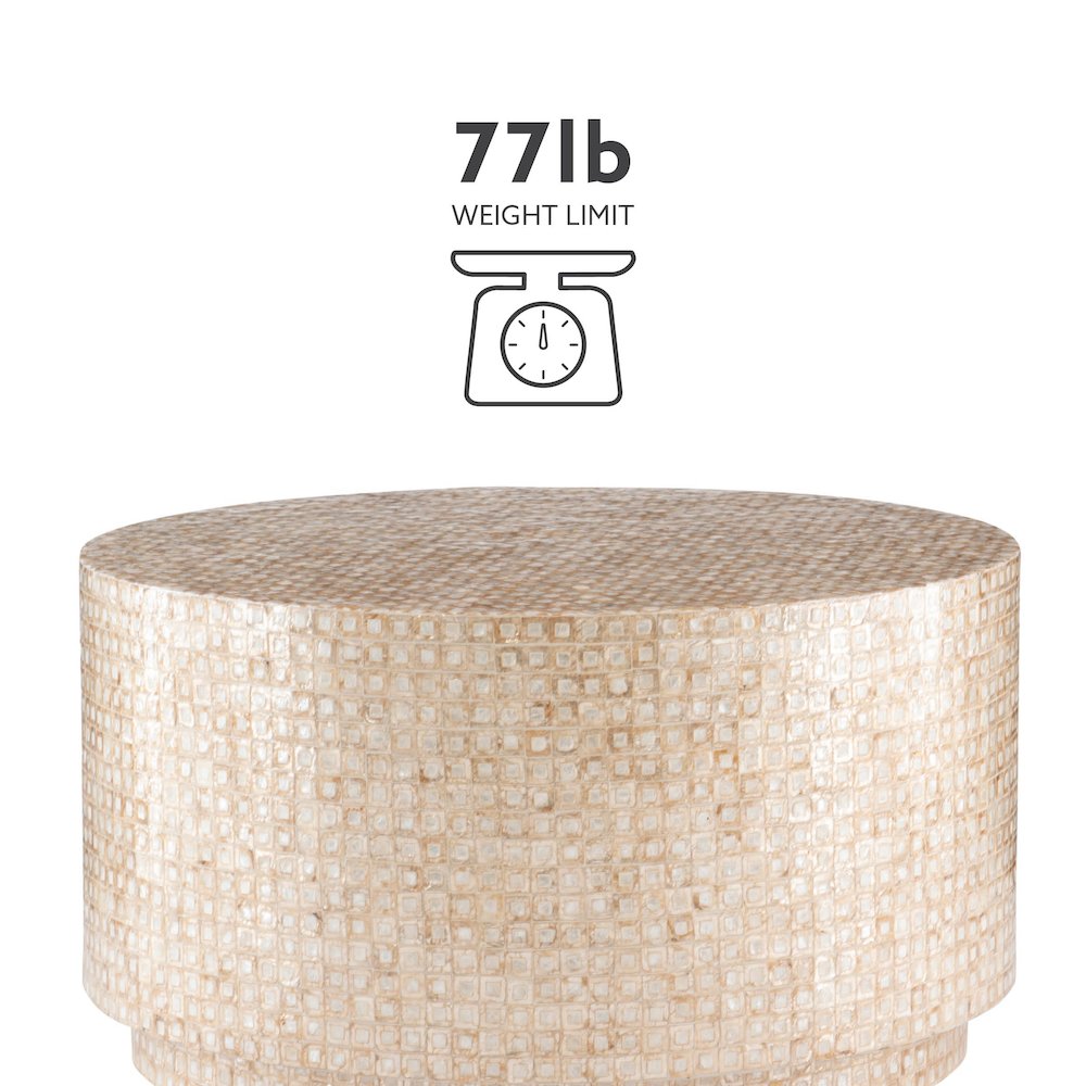 Perrin Capiz Mosaic Coffee Table. Picture 9