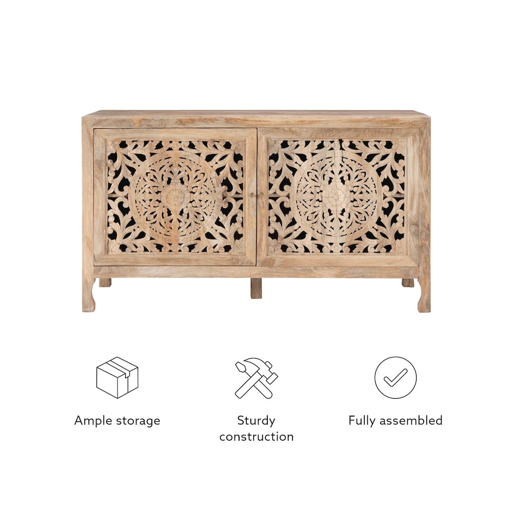 Haven 2 Door Cabinet Natural. Picture 16