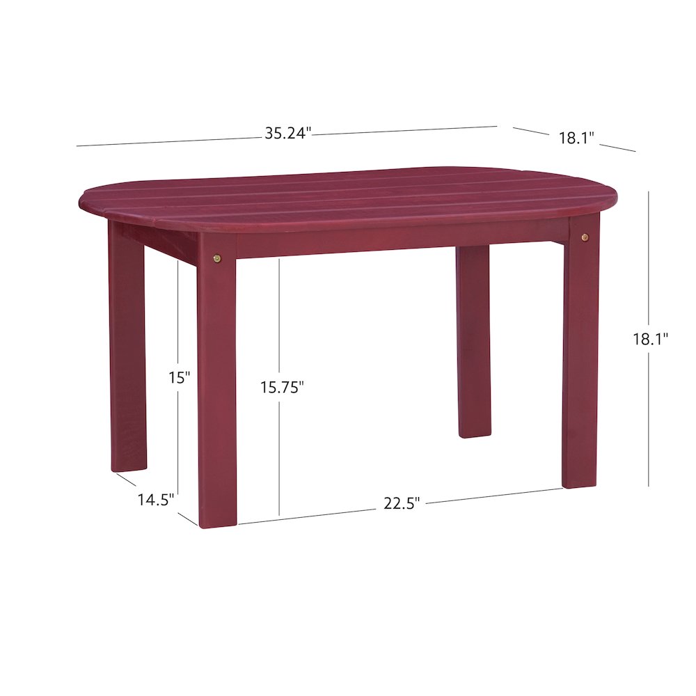 Adirondack Red Coffee Table. Picture 11