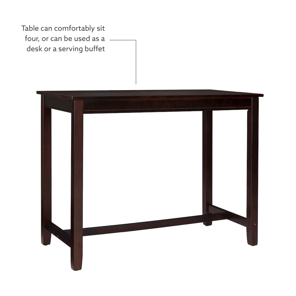 Claridge 3Pc Counter Set Walnut Linen. Picture 7