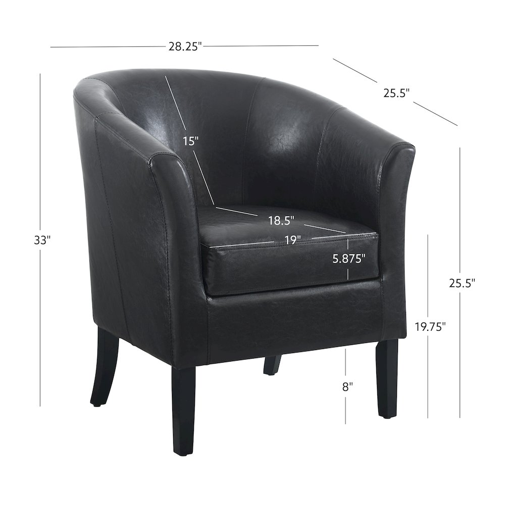Simon Black Club Chair. Picture 12