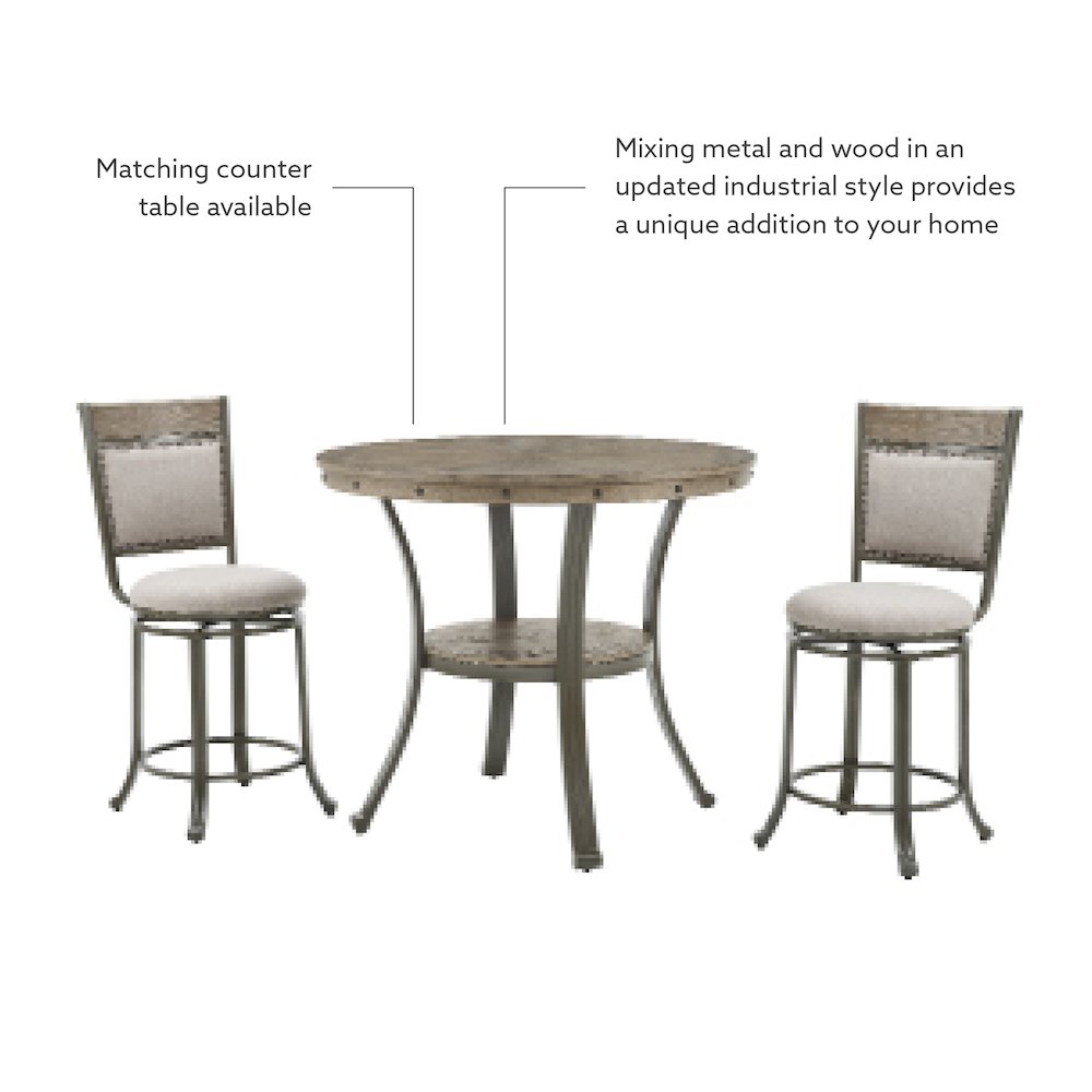 Franklin Swivel Counter Stool, Pewter. Picture 11
