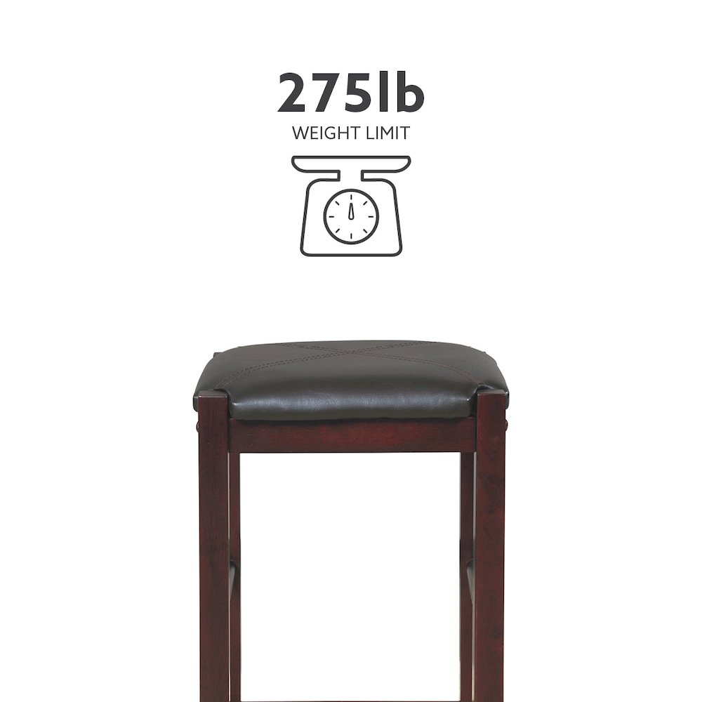 Lancer Backless Counter Stools, Espresso - Set Of Two. Picture 13