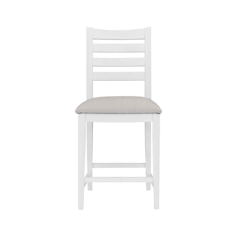 Flynn Counter Stool White Upholstered Set Of 2. Picture 3