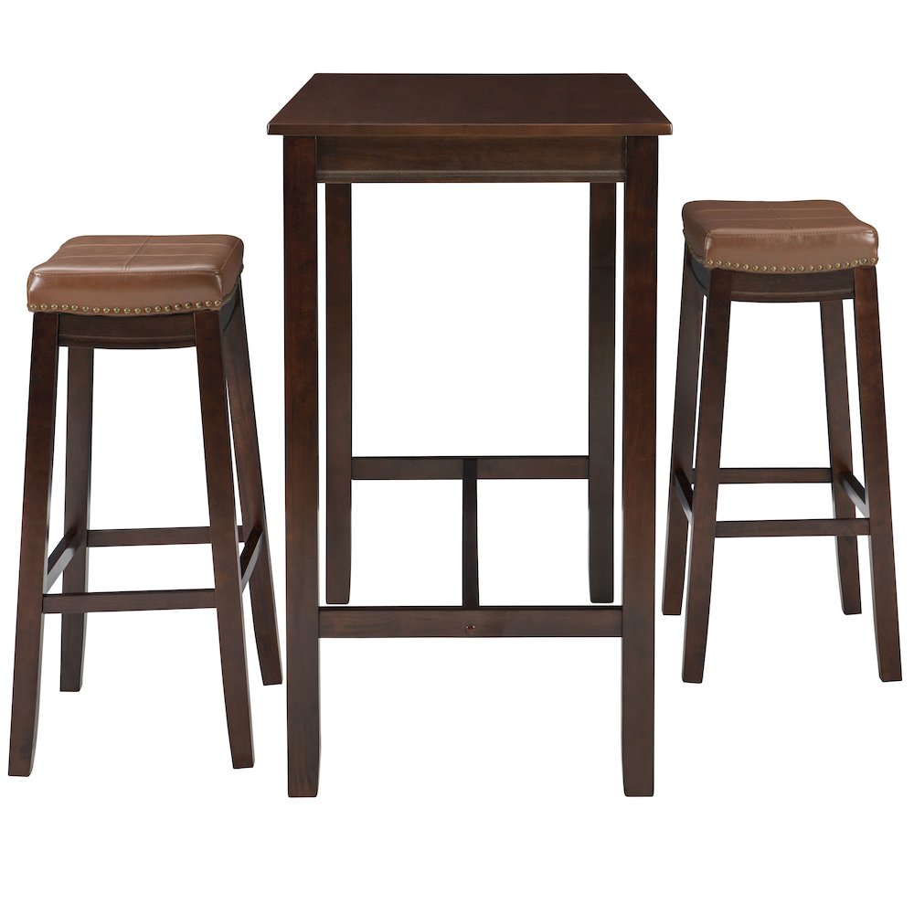 Claridge 3Pc Bar Set Brown Cognac. Picture 4