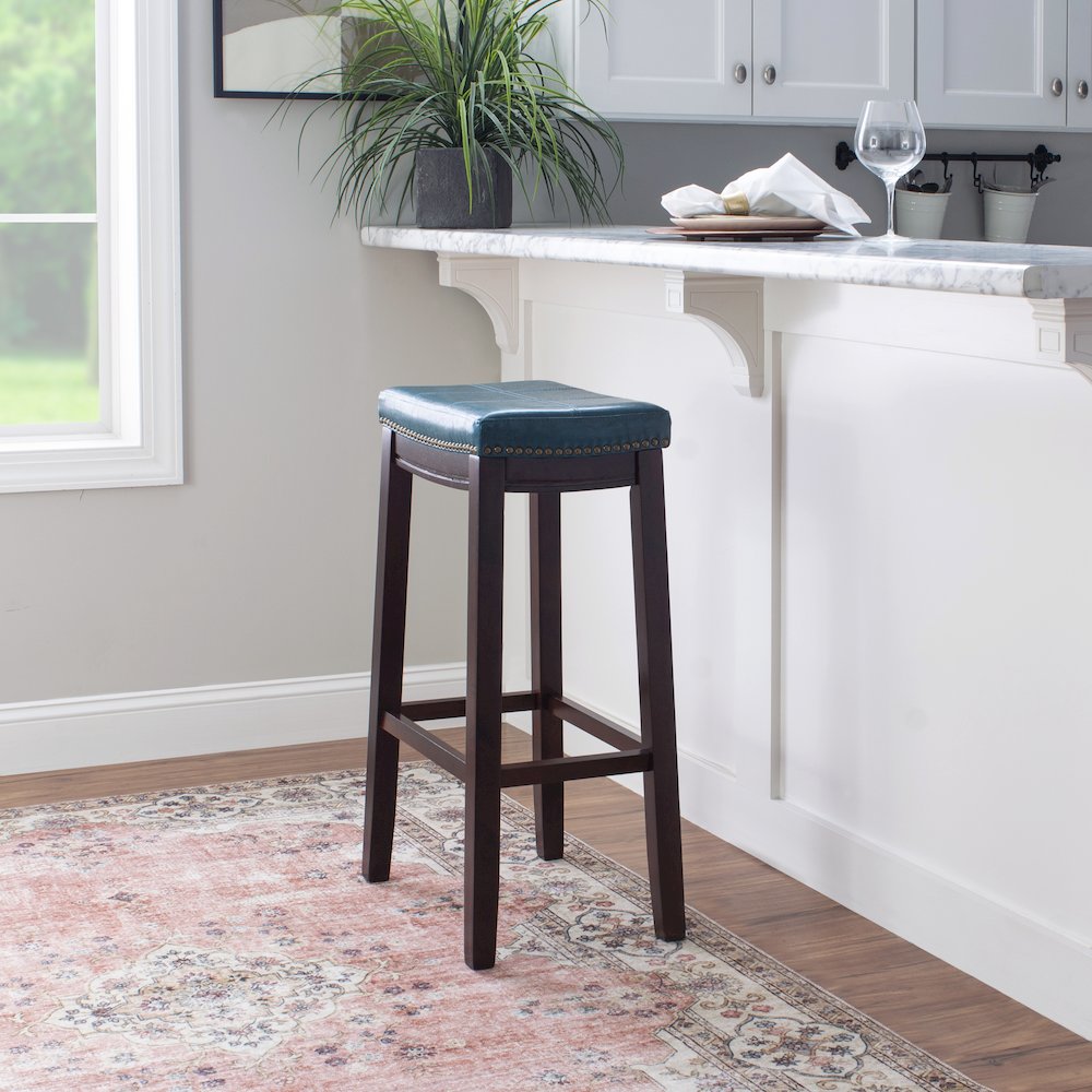 Claridge Blue Barstool. Picture 3