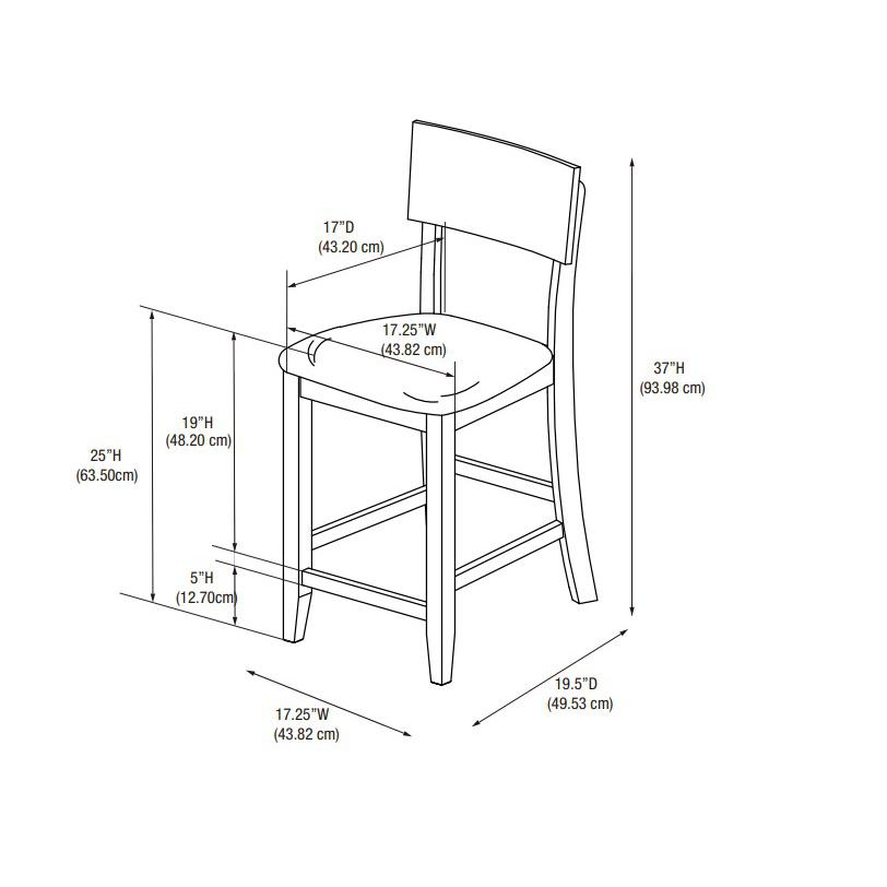 Torino 24 In Contemporary Counter Stool. Picture 8