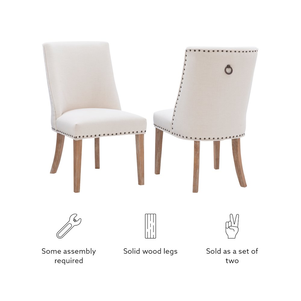Adler Dining Chair Natural  Set of Two. Picture 11