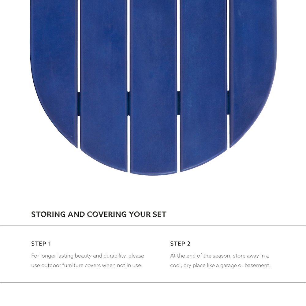 Adirondack Coffee Table Blue. Picture 9