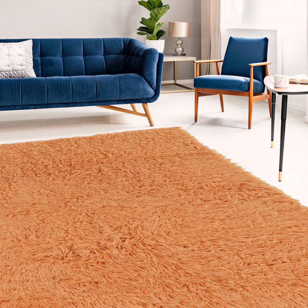 New Flokati 1400gram Sherbet 5x8, Rug. Picture 2