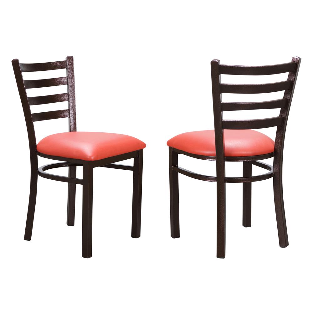 Baxter Metal Side Chair Red Set Of 2. Picture 1