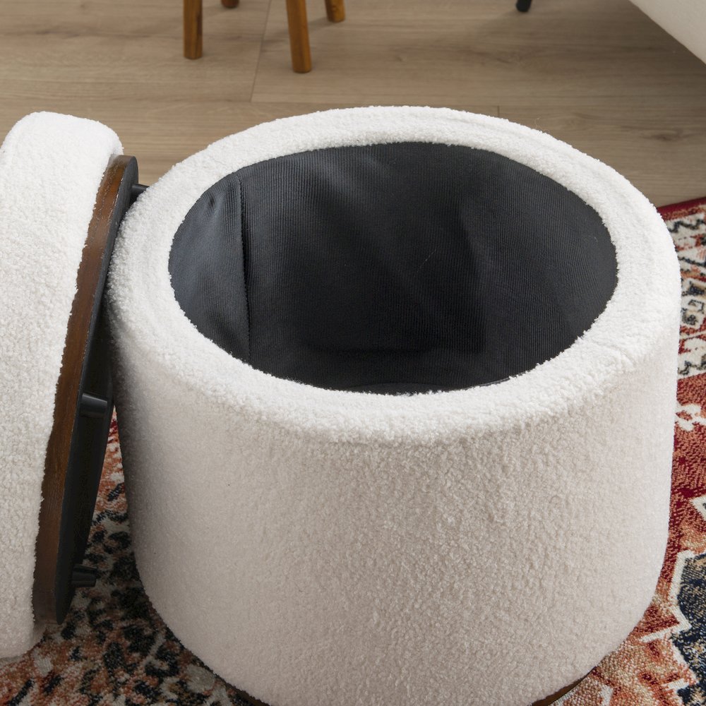 Blanche Storage Ottoman Natural Walnut. Picture 5