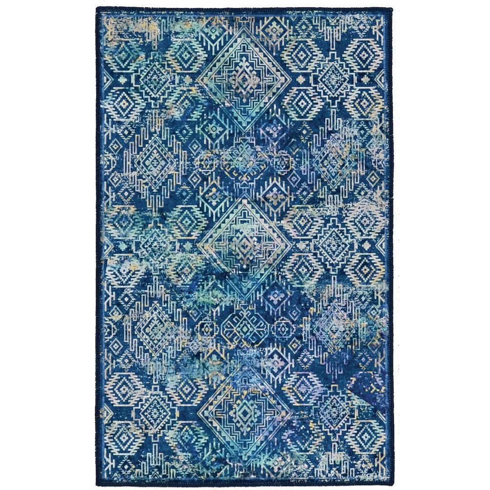 Emerald Duluth Navy & Teal 2.2x3.2, Rug. Picture 1
