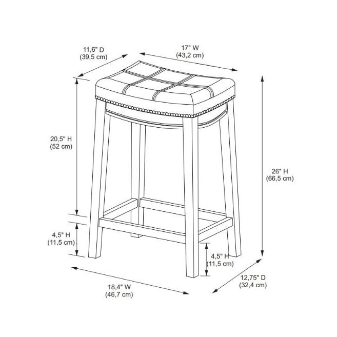 Claridge Cognac Counter Stool. Picture 8