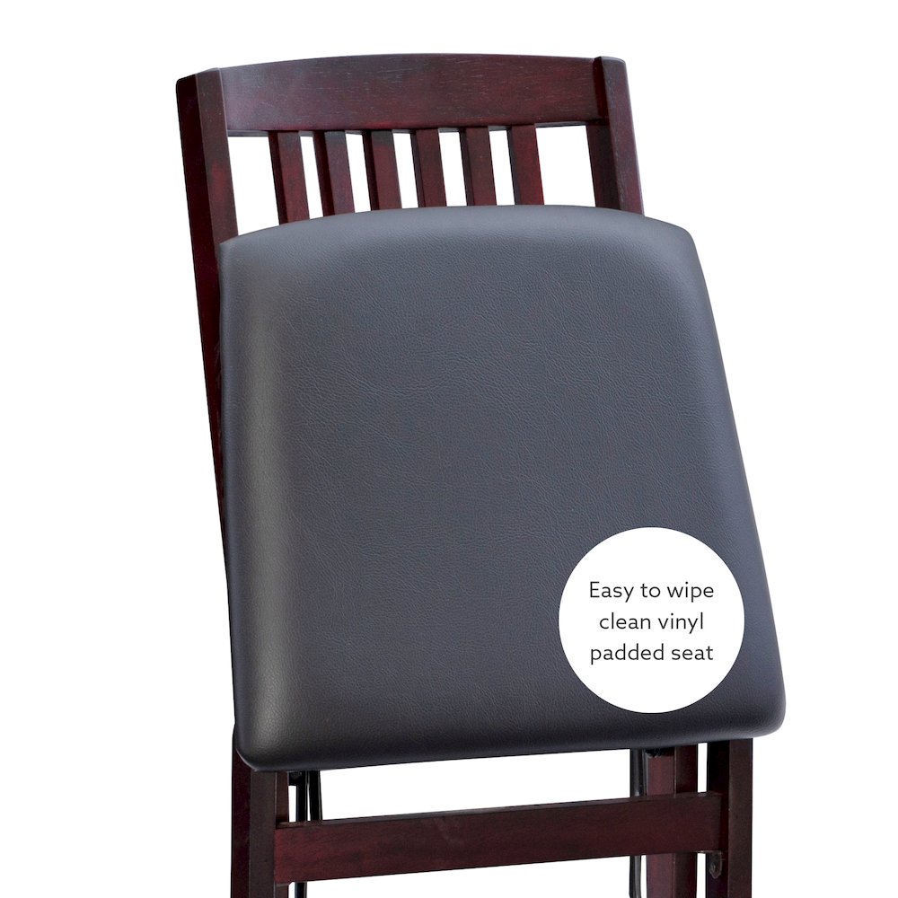 Triena 18 In Mission Back Folding Chair - Set Of Two. Picture 15