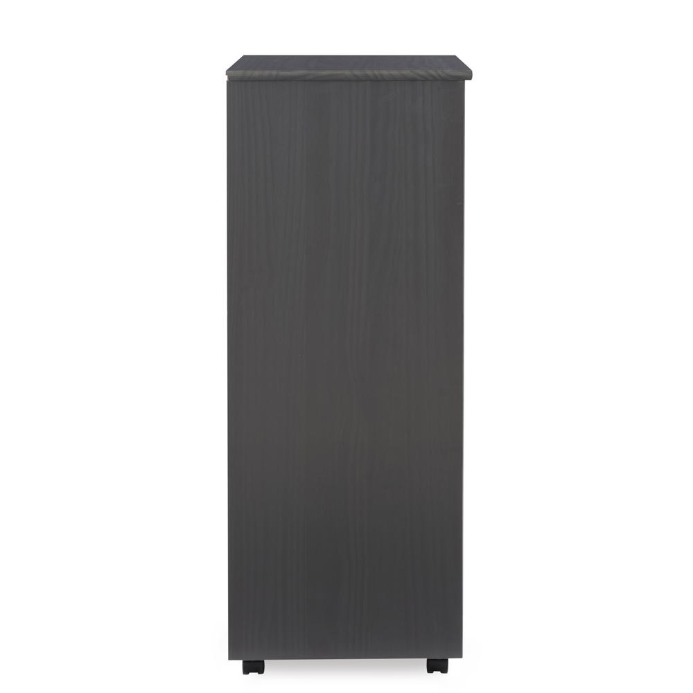 Cary Eight Drawer Rolling Storage Cart, Grey. Picture 3