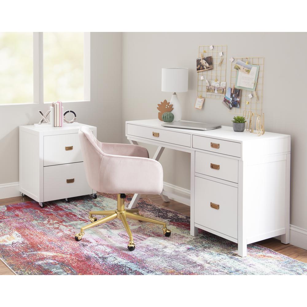 Peggy Side Storage Desk White. Picture 11