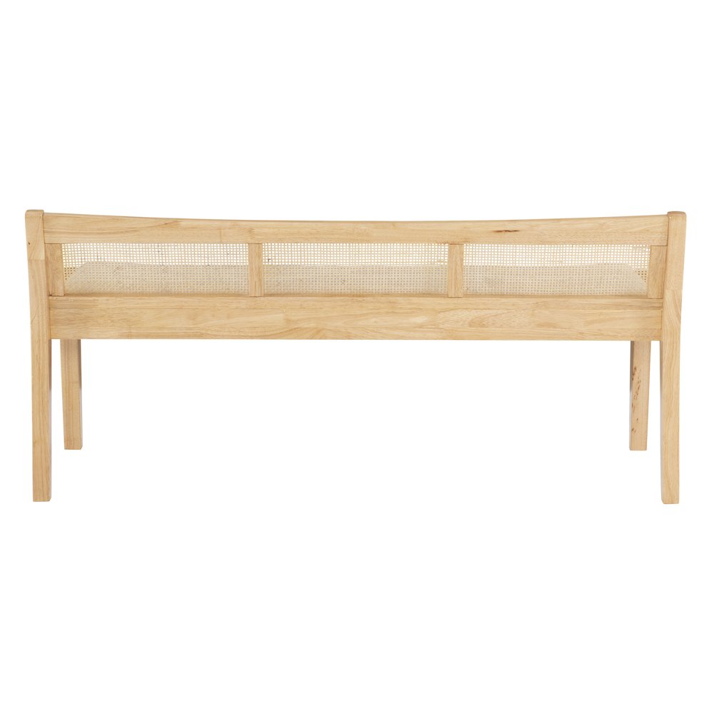 Nassau Rattan Cane Bench with Back, Beige. Picture 9