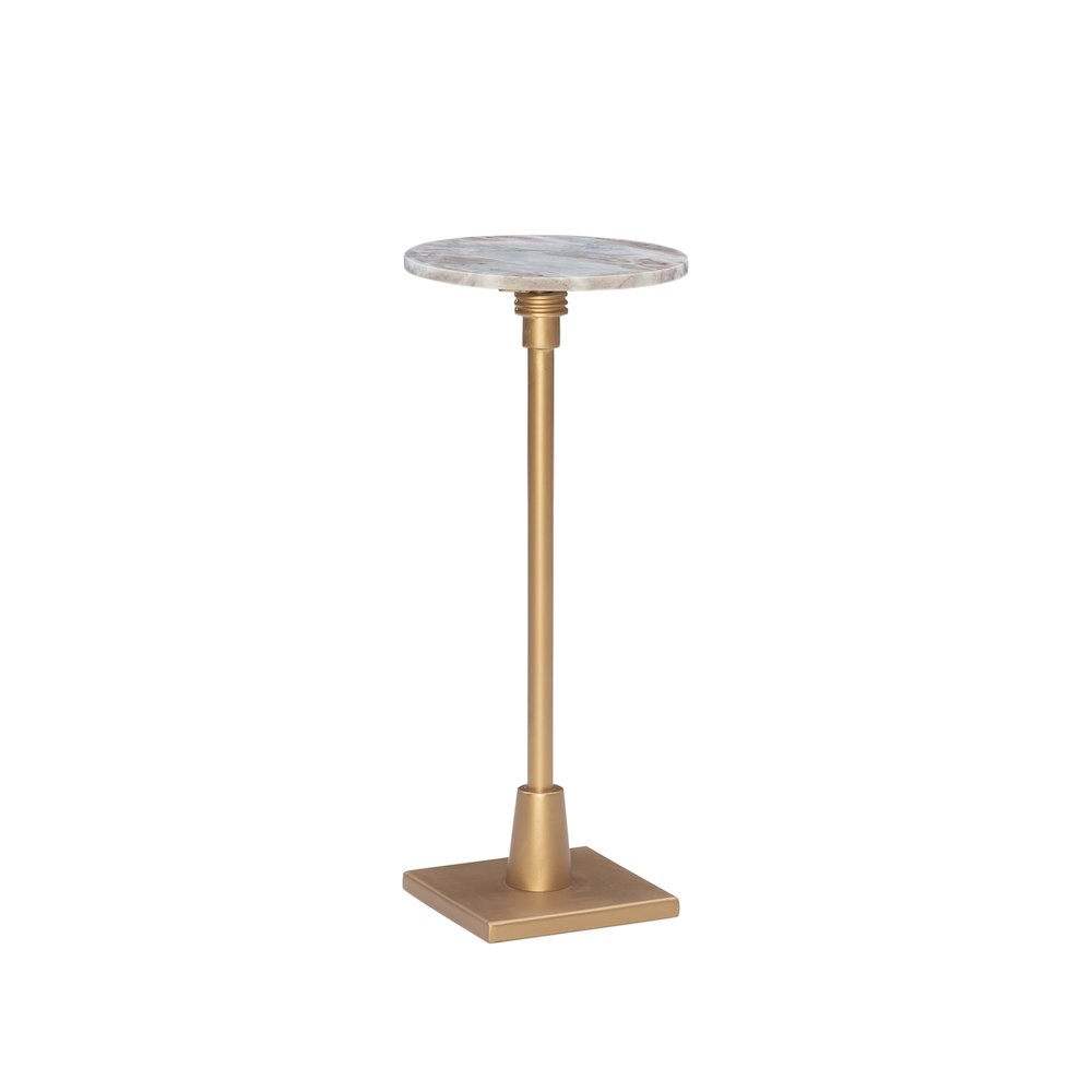 Amyn Adj Drink Table Gold With Sandy Marble. Picture 1