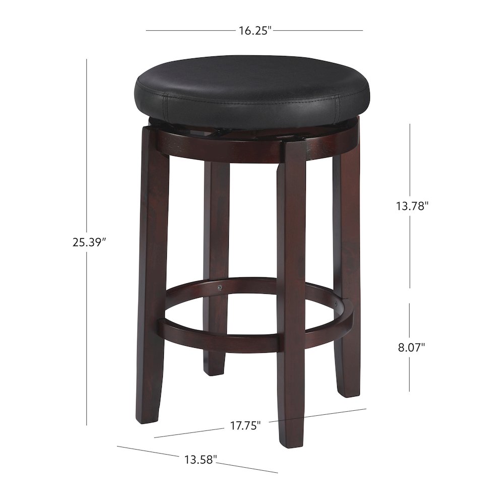 Maya Black 24 Inches Counter Stool. Picture 15