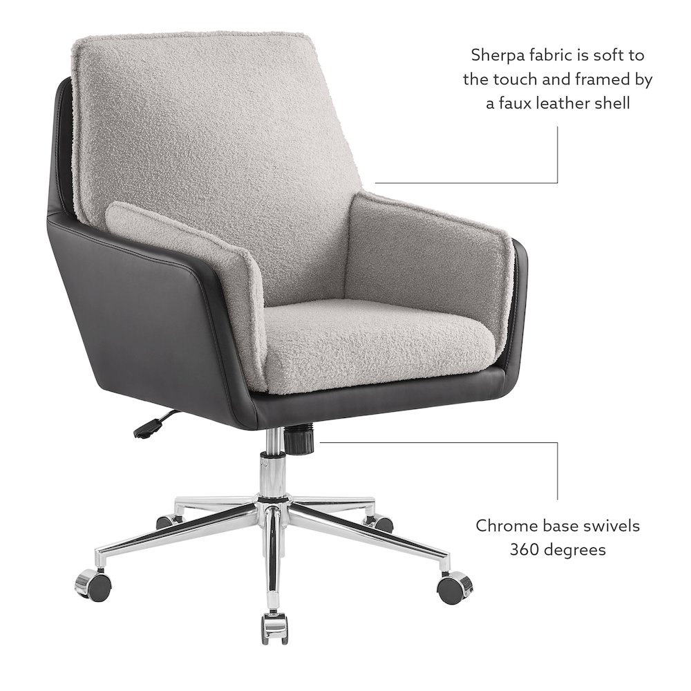 Mabry Swivel Chair Black Grey. Picture 11