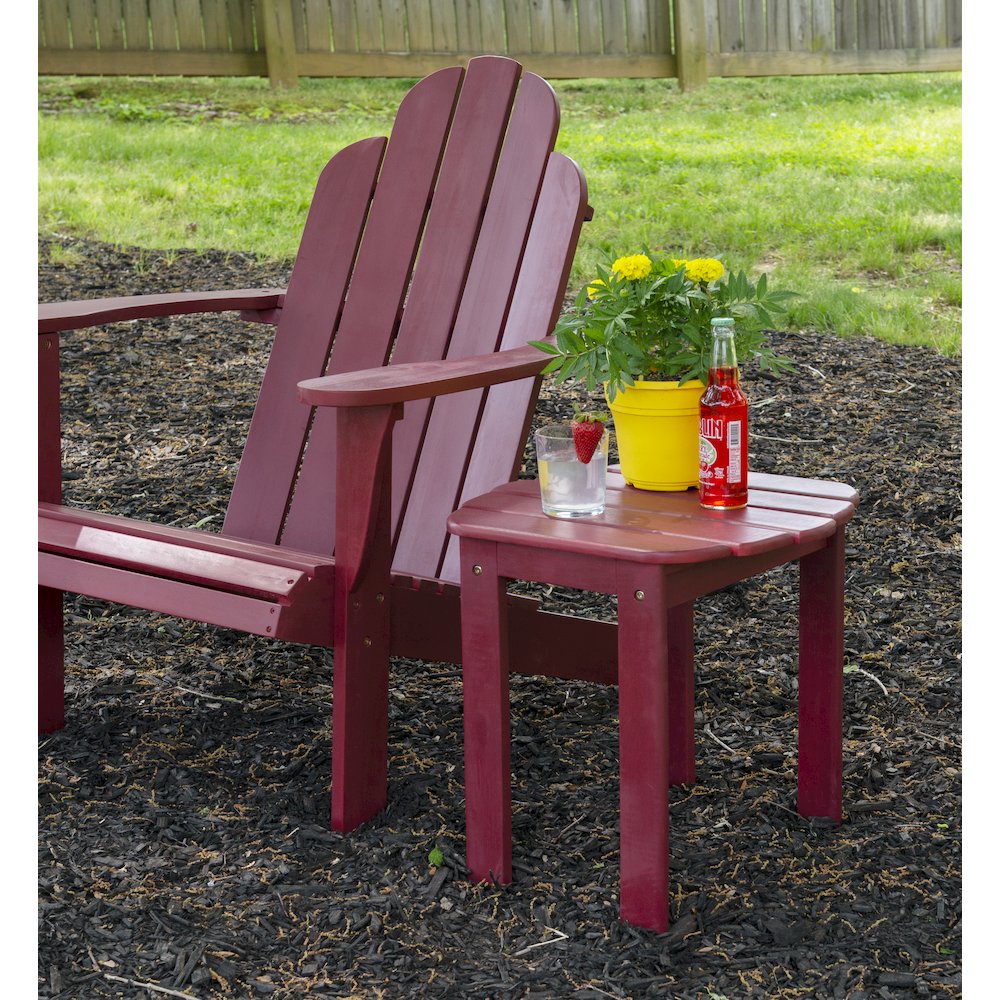 Red Adirondack End Table. Picture 2